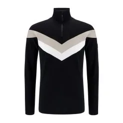 We Norwegians Men's Voss Colorblock Zip Up Sweater -Ski Shop 1662 Black 1 60782.1665785622