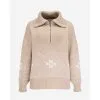 We Norwegians Women's Snowflake Zip Up Sweater -Ski Shop 1893 Beige 1 03146.1665785970