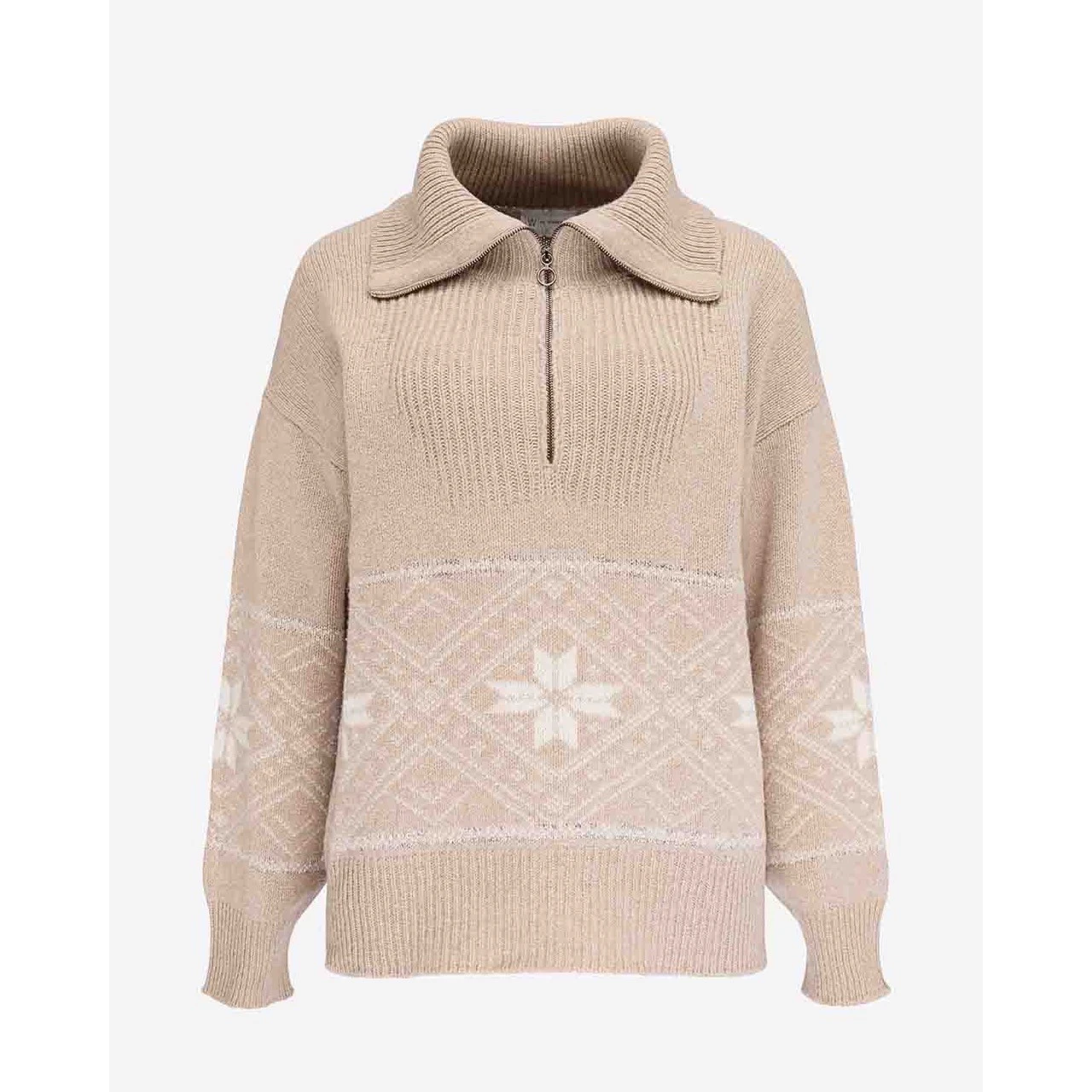 We Norwegians Women's Snowflake Zip Up Sweater 3 We Norwegians Women's Snowflake Zip Up Sweater