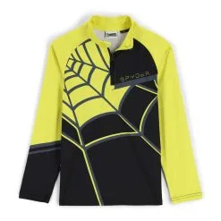 Spyder Big Boys Web Half Zip - Black Citron