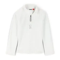 Spyder Big Girls Shimmer Bug Half Zip - White