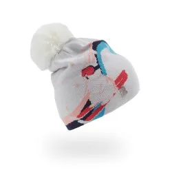 Spyder Little Girls Ski Bunny Pom - White