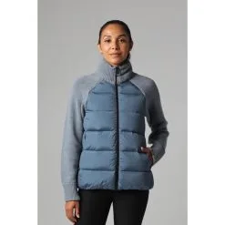 Capranea Women's Acletta Hybrid Sweater -Ski Shop 412402 Acletta BlueStone Front 92645.1665004153