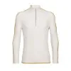 Icebreaker Men's Lodge LS Half Zip Sweater -Ski Shop FW22 MEN LODGE LS HALF ZIP SWEATER ECRU HTHR SILENT GOLD 0A56JK690 96991.1666652208
