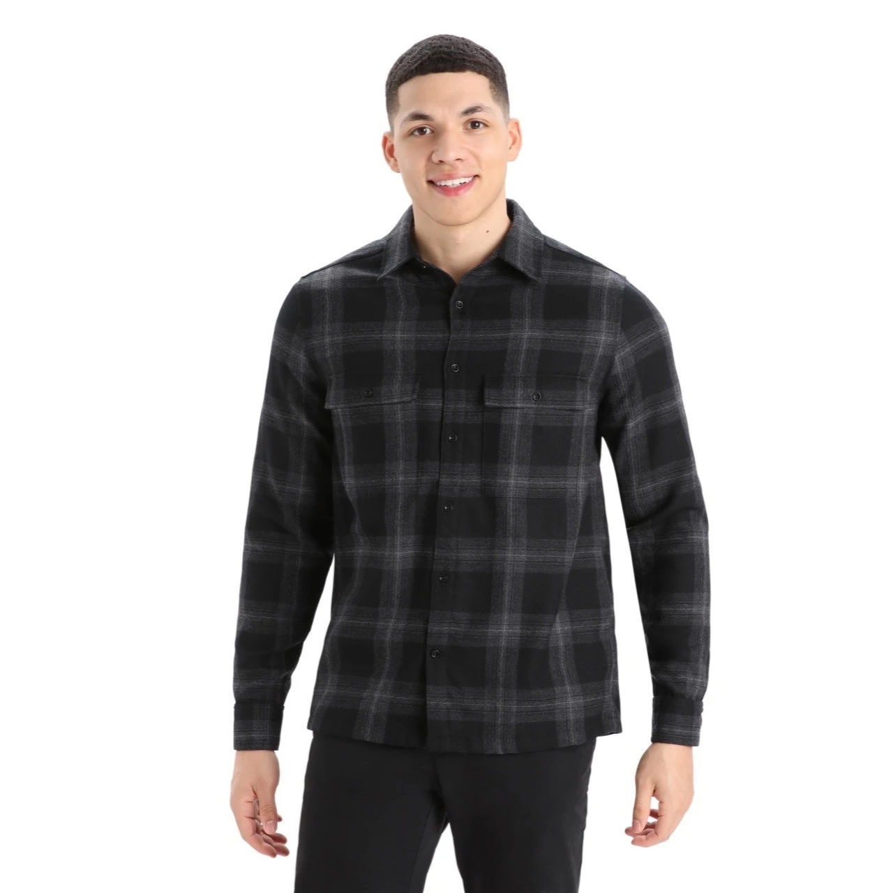 Icebreaker Men's Dawnder LS Flannel Shirt 6 Icebreaker Men's Dawnder LS Flannel Shirt - Image 4