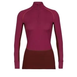 Icebreaker Women's 260 ZoneKnit LS Half Zip Shirt 9 Icebreaker Women's 260 ZoneKnit LS Half Zip Shirt -Ski Shop FW22 WOMEN ZONEKNIT 260 LS HALF ZIP CHERRY ESPRESSO FLASH CB 0A56HI561 47753.1666650335