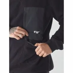 FW Apparel Men's Root Light Sherpa Crew Pullover -Ski Shop ROOT LIGHT SHERPA CREW MDL Slate Black detail1 84255.1663266540