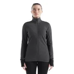 Icebreaker Women's Descender LS Zip Jacket 12 Icebreaker Women's Descender LS Zip Jacket -Ski Shop SS22 Women Descender LS Zip JET HTHRBLACK 103900A01 1 78022.1666720384